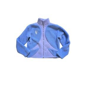 Unseen Being Pluto Fleece Sherpa Pastel Purple/Blue Zip Sweatshirt Jacket Size S